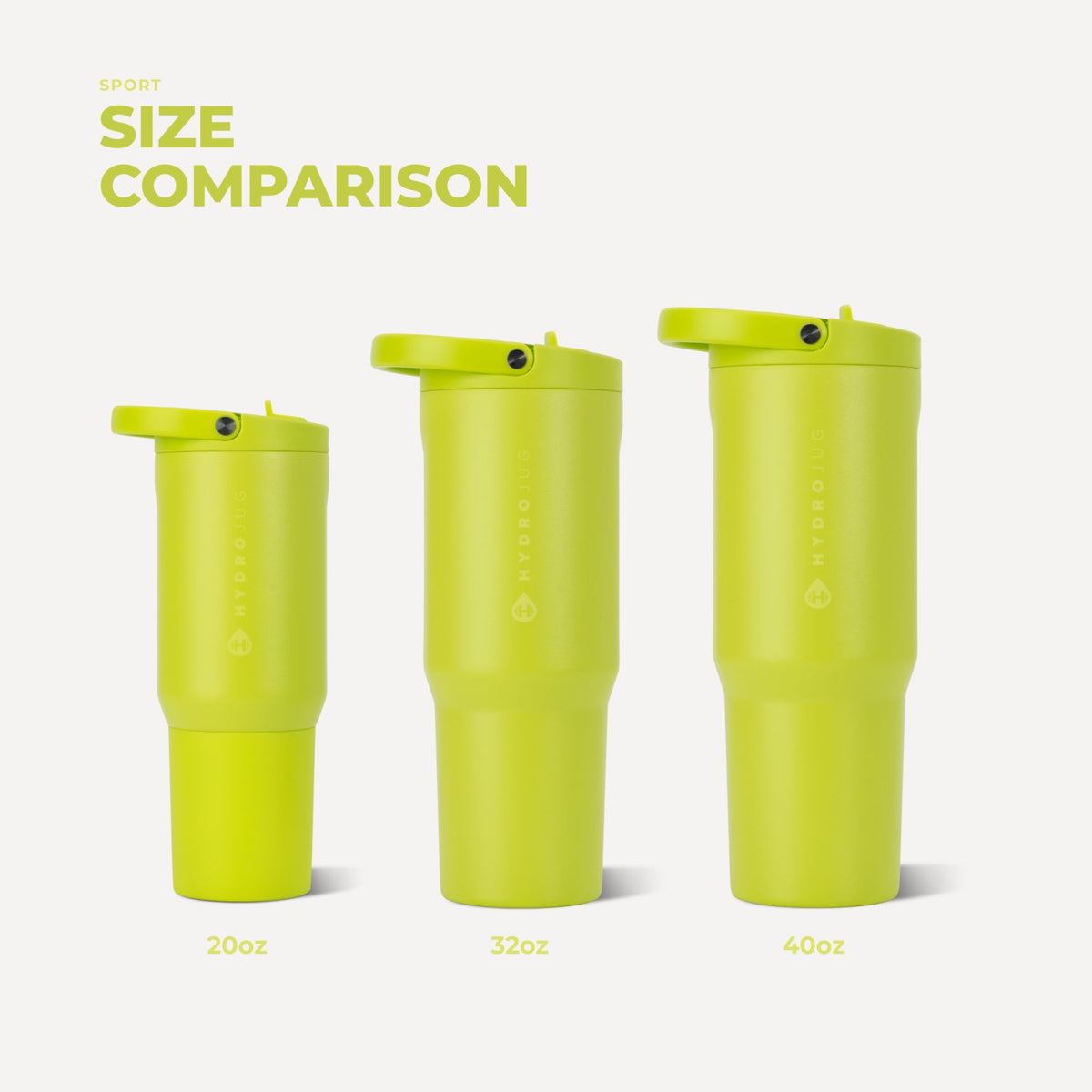 HydroJug | Sport 40oz - Large Leakproof Insulated Water Bottle – Lemon Lime