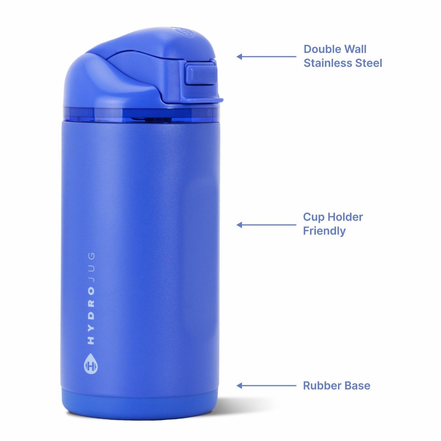 HydroJug | Ease2o 14oz - Leakproof 2-in-1 Kids Water Bottle with Straw & Chug Spout – Berry Pop