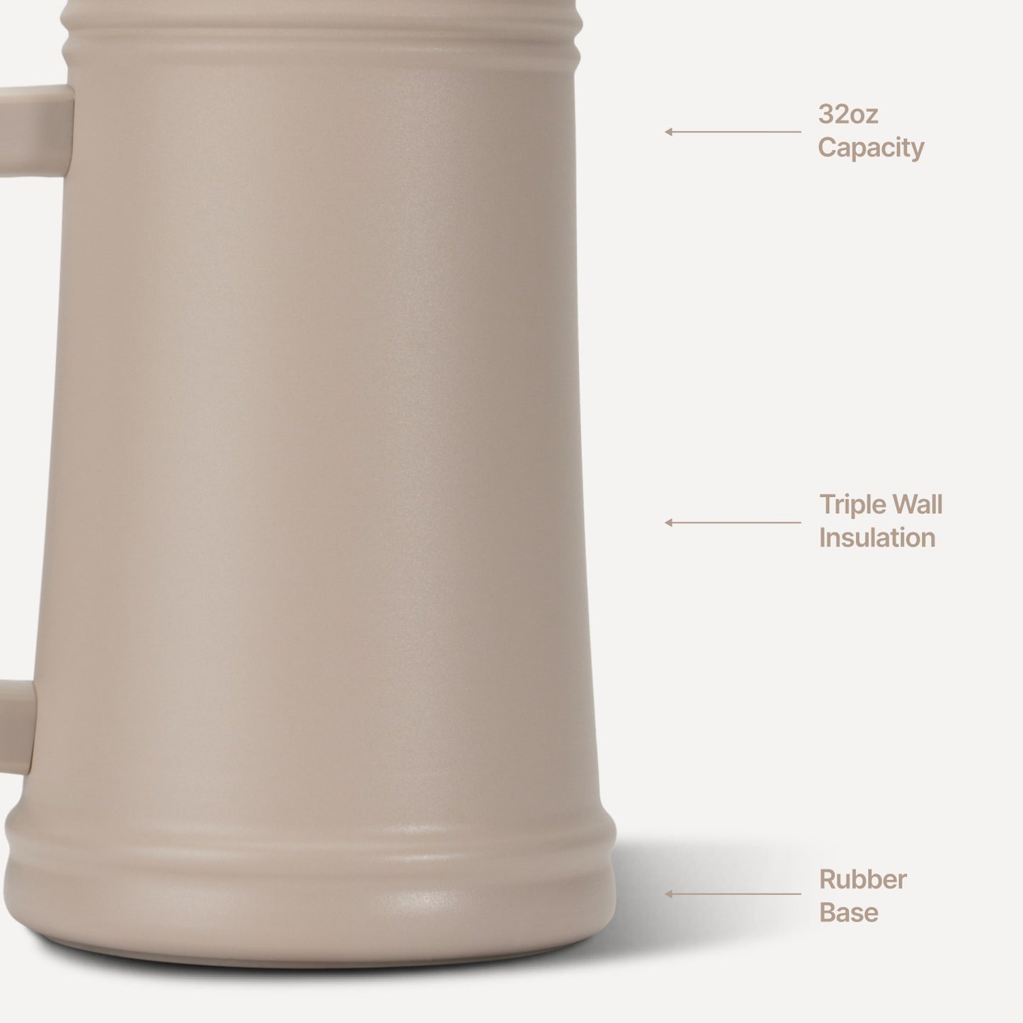 HydroJug | Stein 32oz - Ceramic-Lined Insulated Beer Stein – Dune