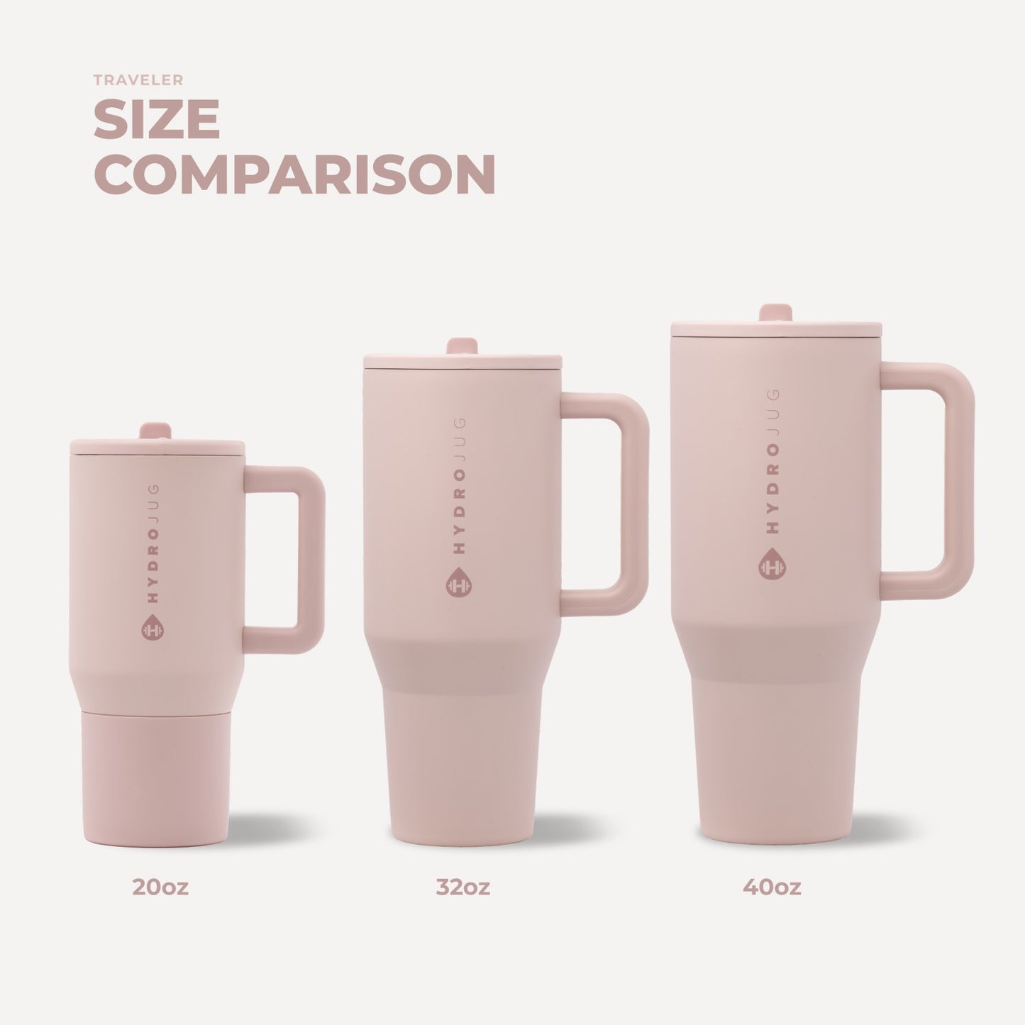 HydroJug | Traveler 40oz - Dusty Rose