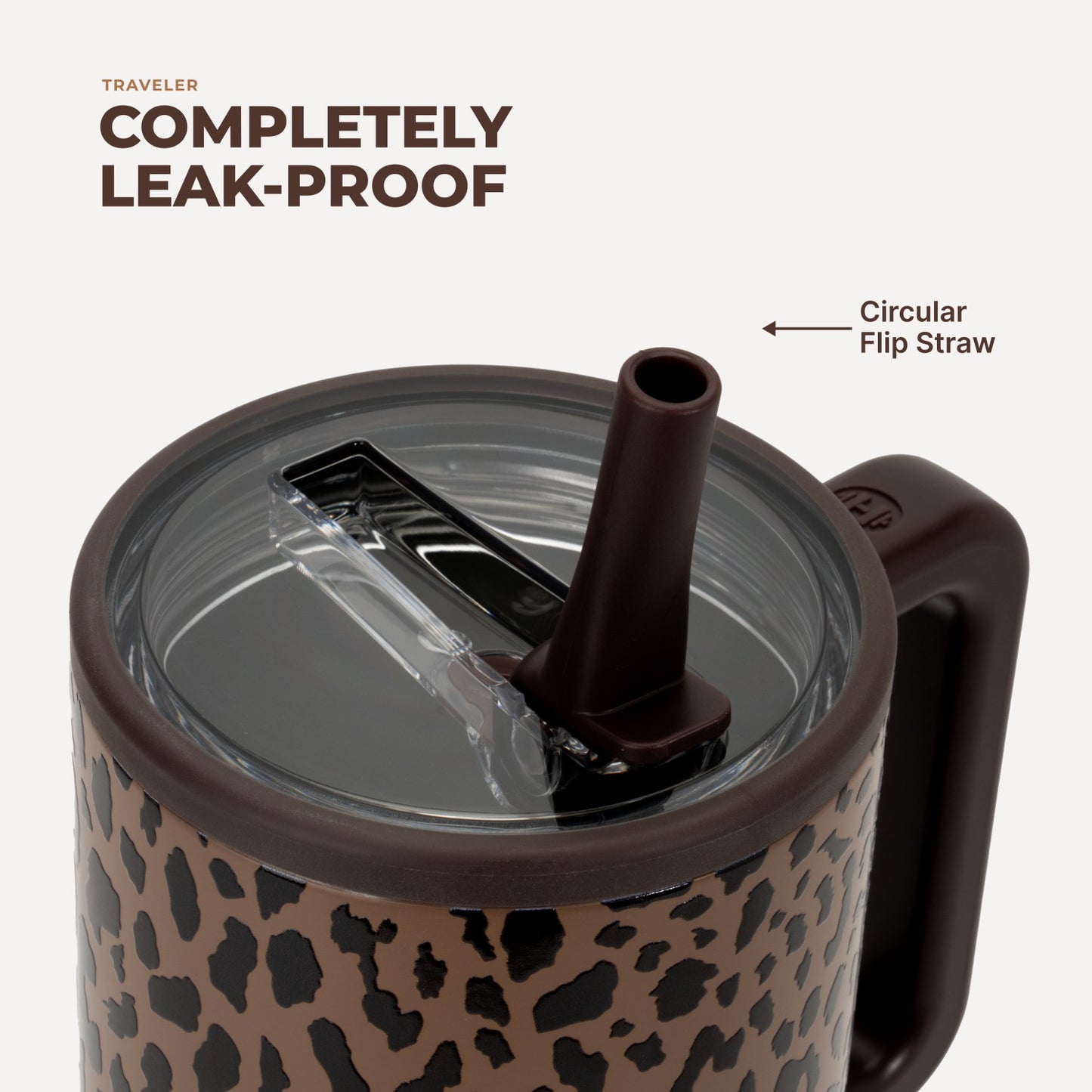 HydroJug | Traveler 40oz - Brown Leopard