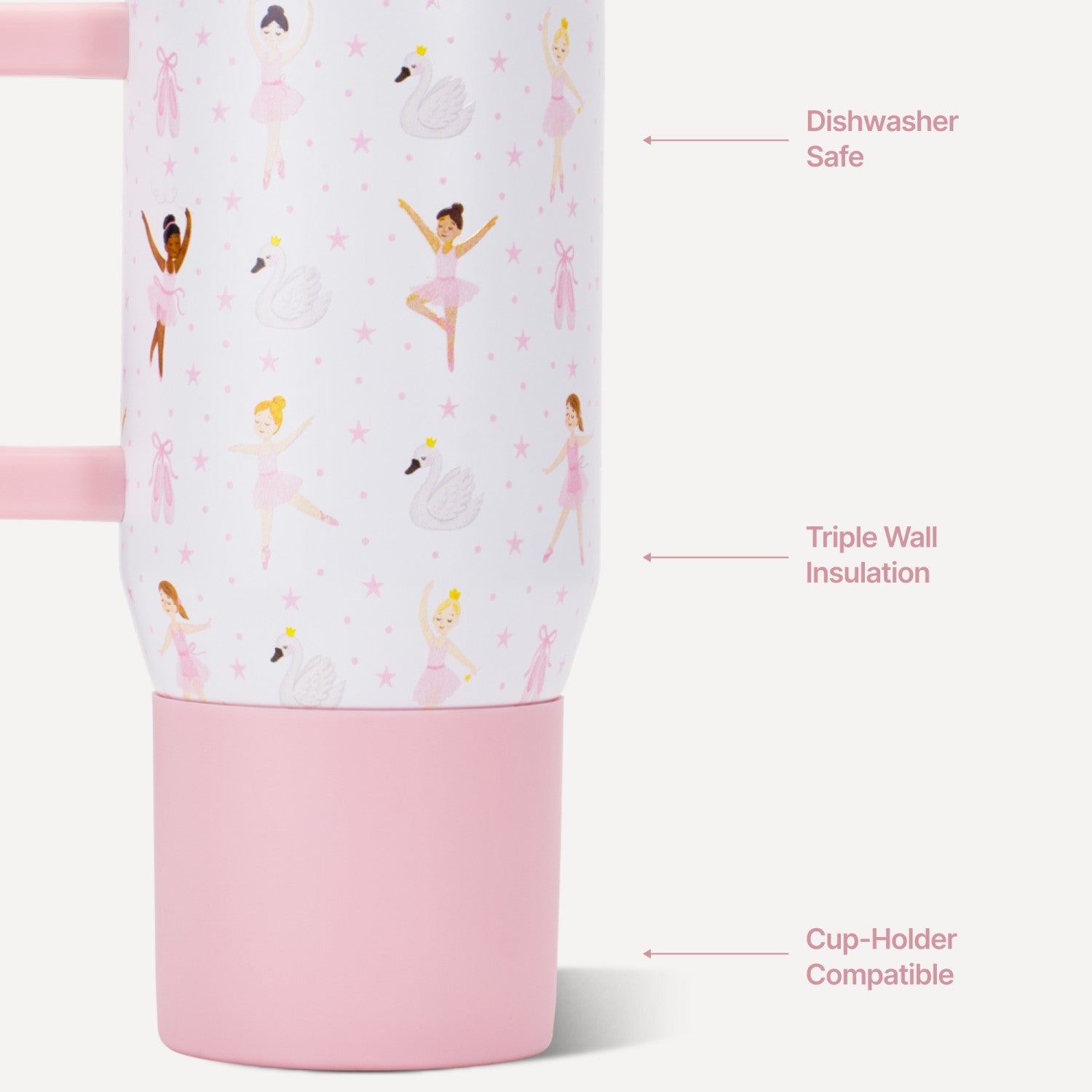 HydroJug | Traveler 20oz - Leakproof Kids Tumbler with Handle – Ballerina