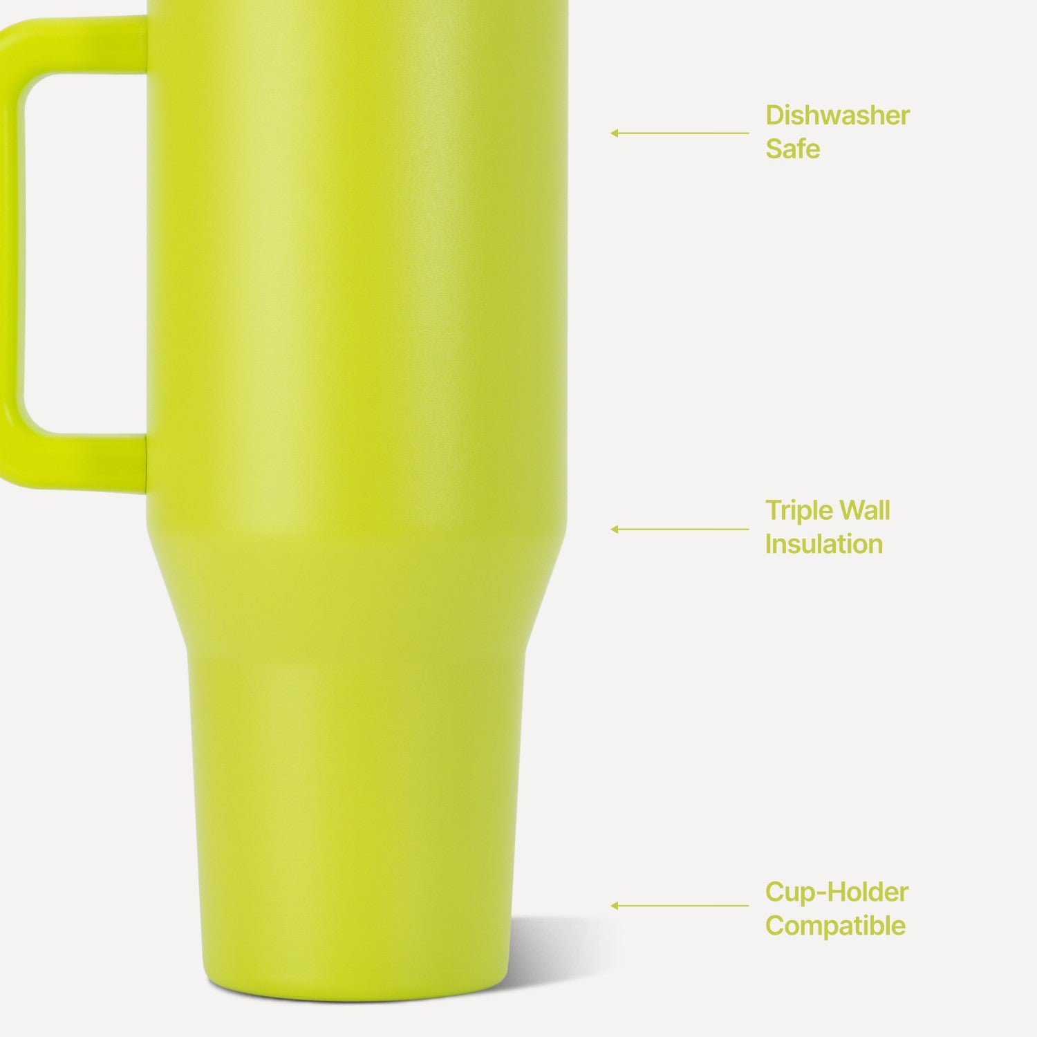 HydroJug | Traveler 40oz - All-Day Insulated Tumbler with Handle – Lemon Lime