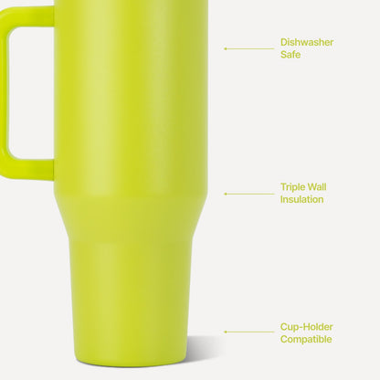 HydroJug | Traveler 40oz - All-Day Insulated Tumbler with Handle – Lemon Lime