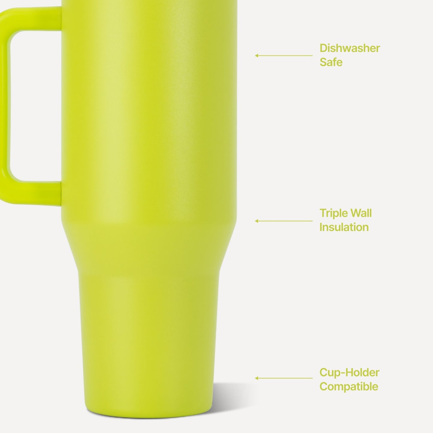 HydroJug | Traveler 32oz - Insulated Tumbler with Handle – Lemon Lime