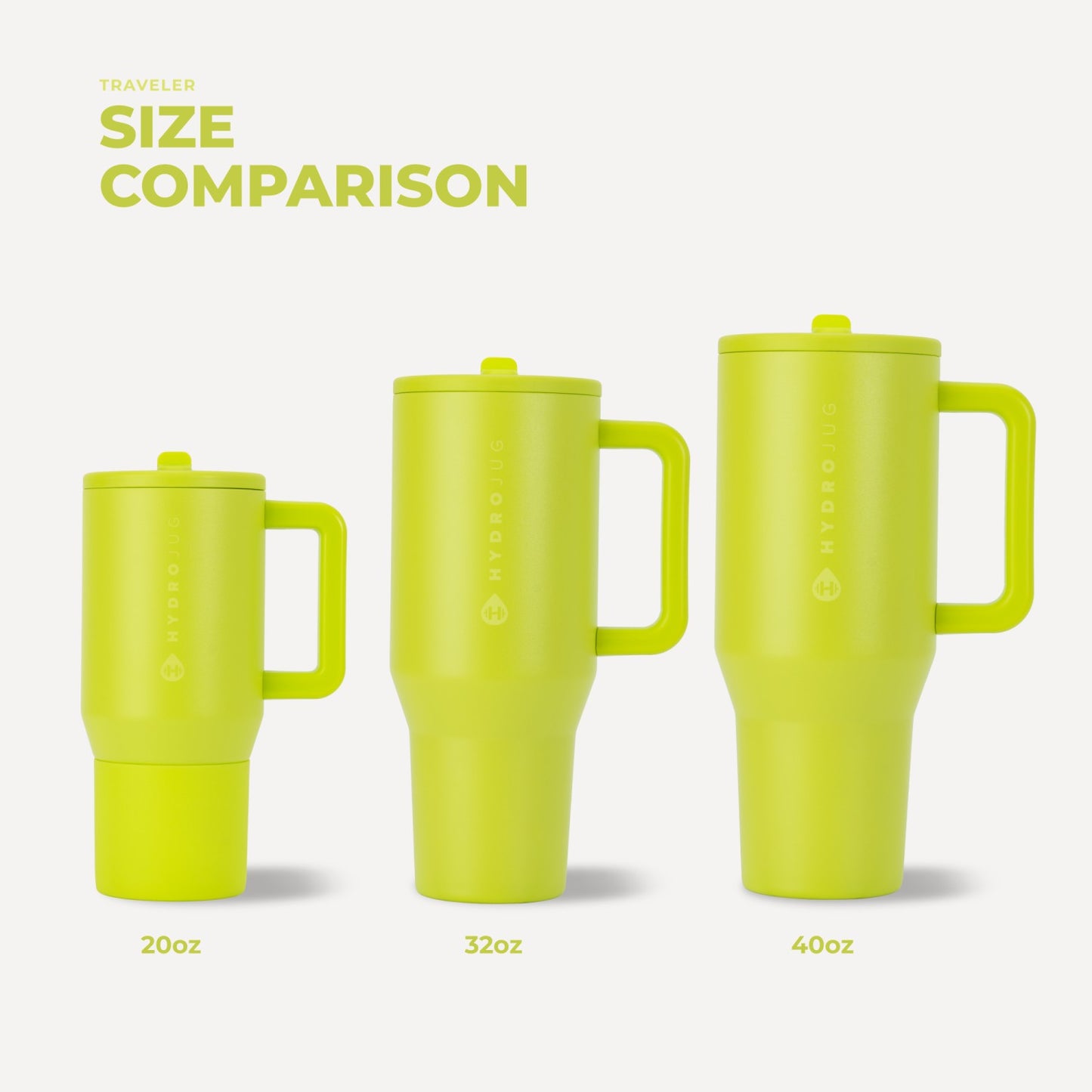 HydroJug | Traveler 32oz - Insulated Tumbler with Handle – Lemon Lime
