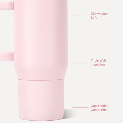 HydroJug | Traveler 20oz - Compact Insulated Tumbler with Handle – Pink Sand