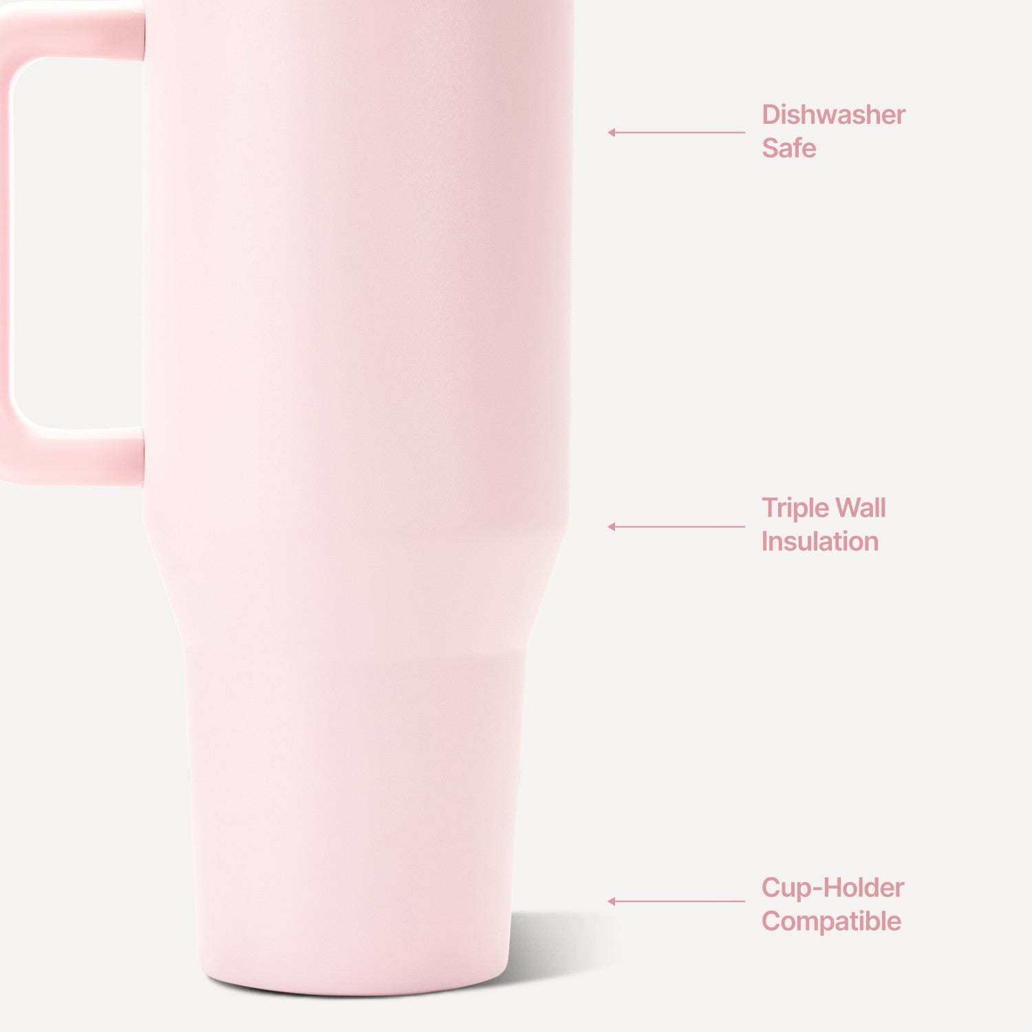 HydroJug | Traveler 40oz - All-Day Insulated Tumbler with Handle – Pink Sand