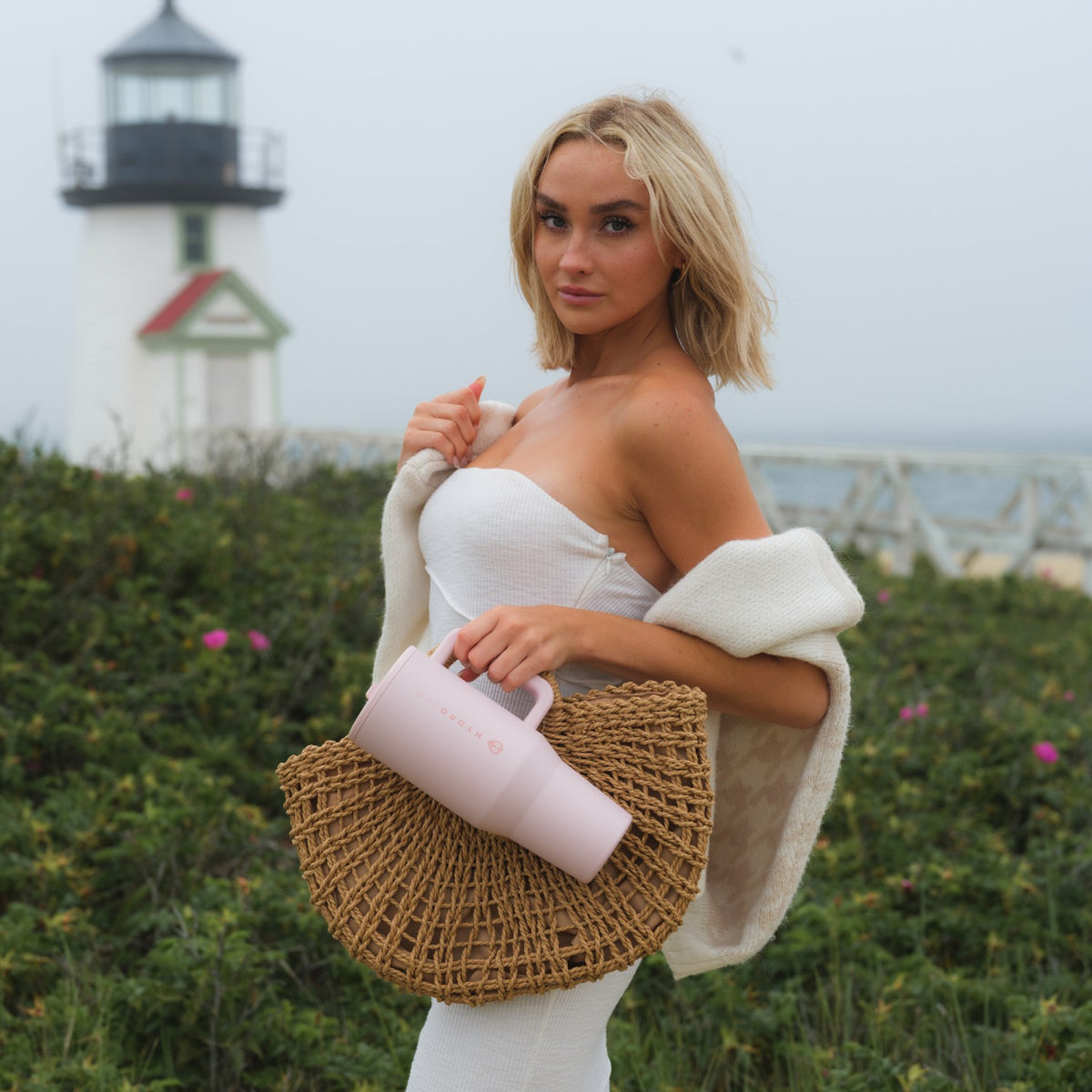 HydroJug | Traveler 40oz - All-Day Insulated Tumbler with Handle – Pink Sand