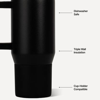 HydroJug | Traveler 20oz - Compact Insulated Tumbler with Handle – Black