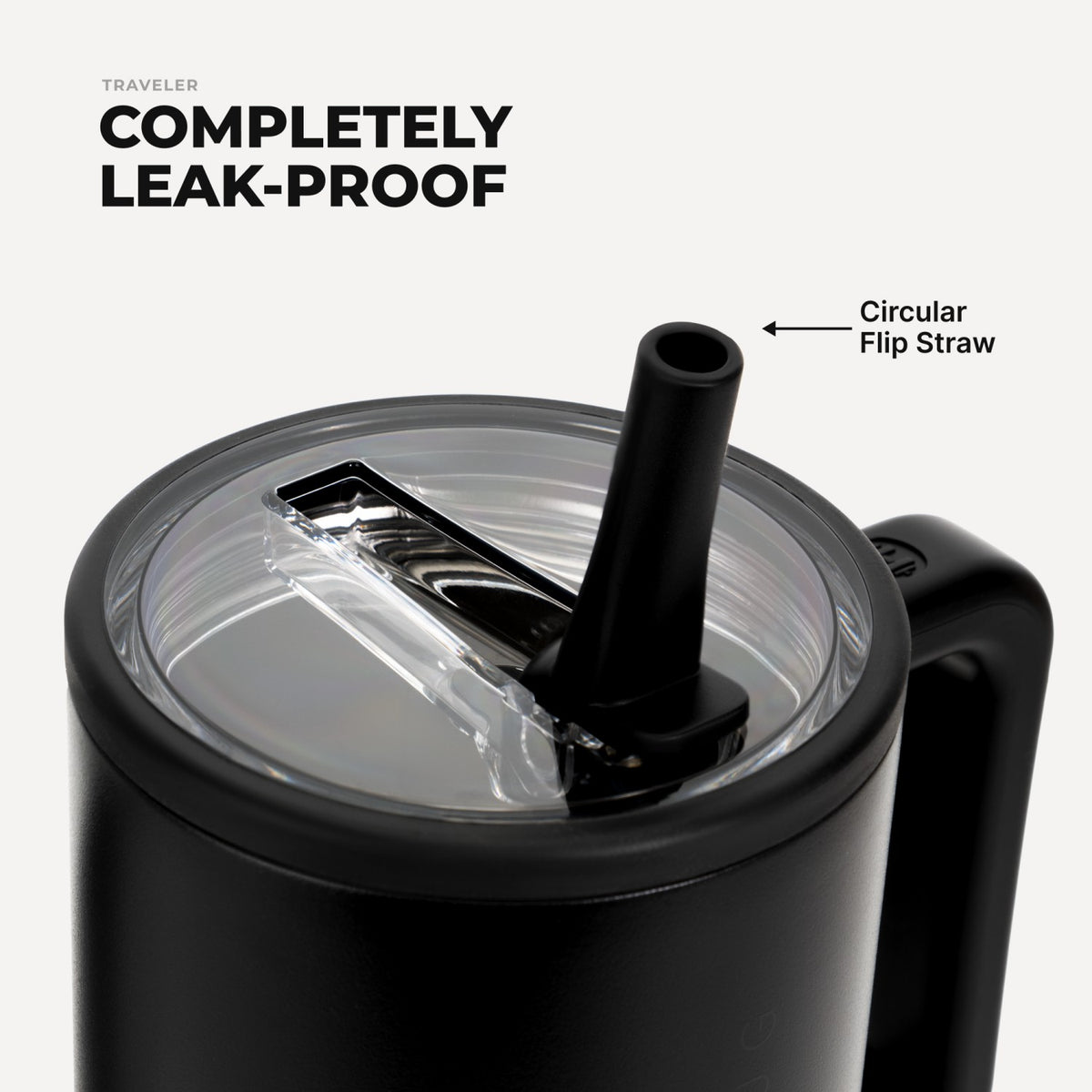 HydroJug | Traveler 32oz - Leakproof Insulated Tumbler with Handle – Black