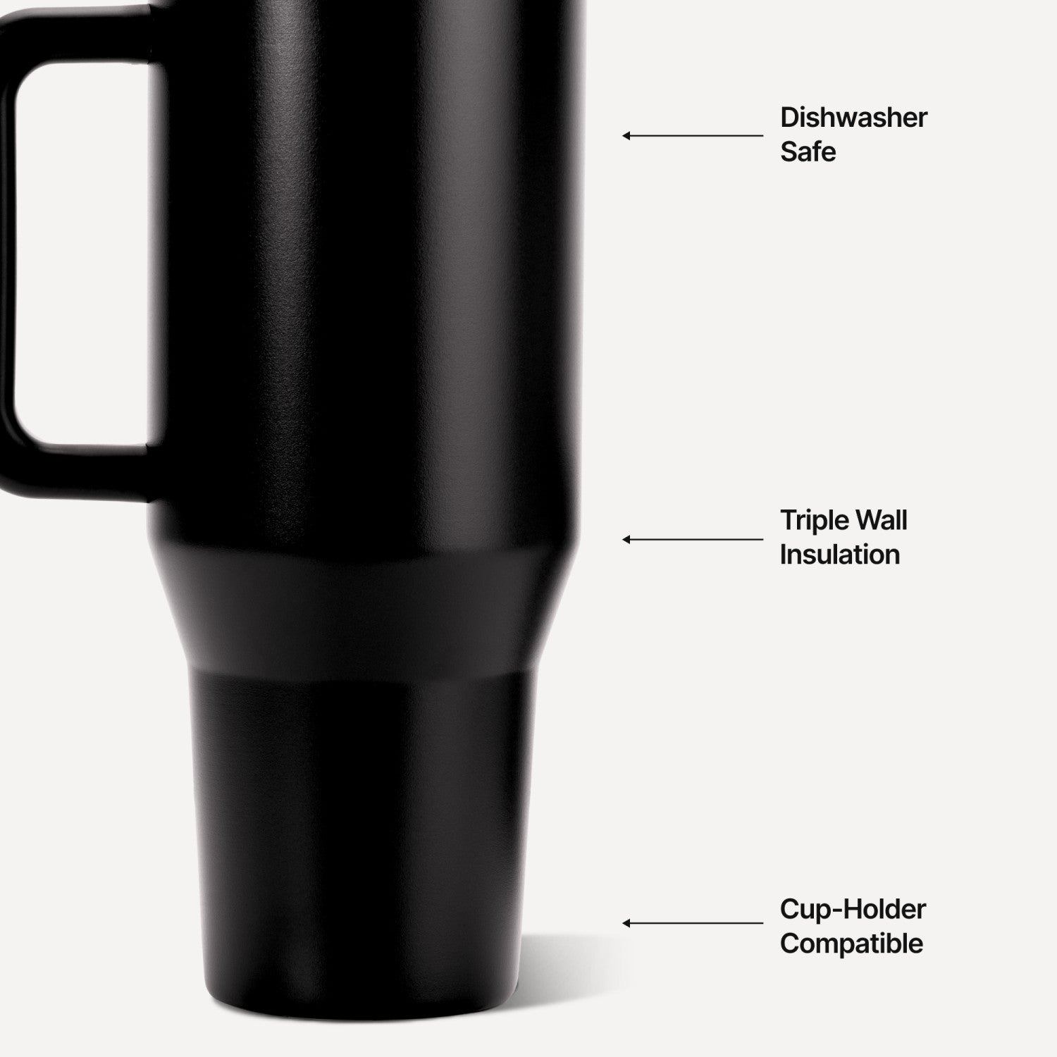 HydroJug | Traveler 32oz - Leakproof Insulated Tumbler with Handle – Black