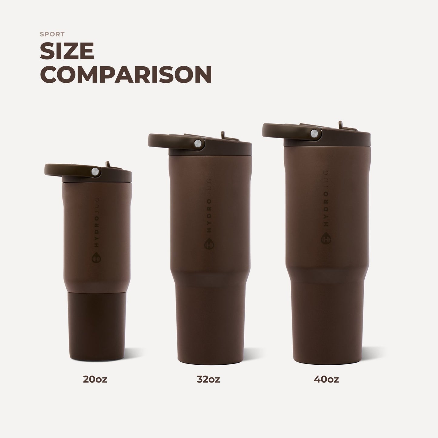 HydroJug | Sport 20oz - Chestnut