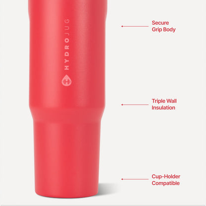 HydroJug | Sport 32oz - Leakproof Insulated Water Bottle, Workout & Hike – Fruit Punch