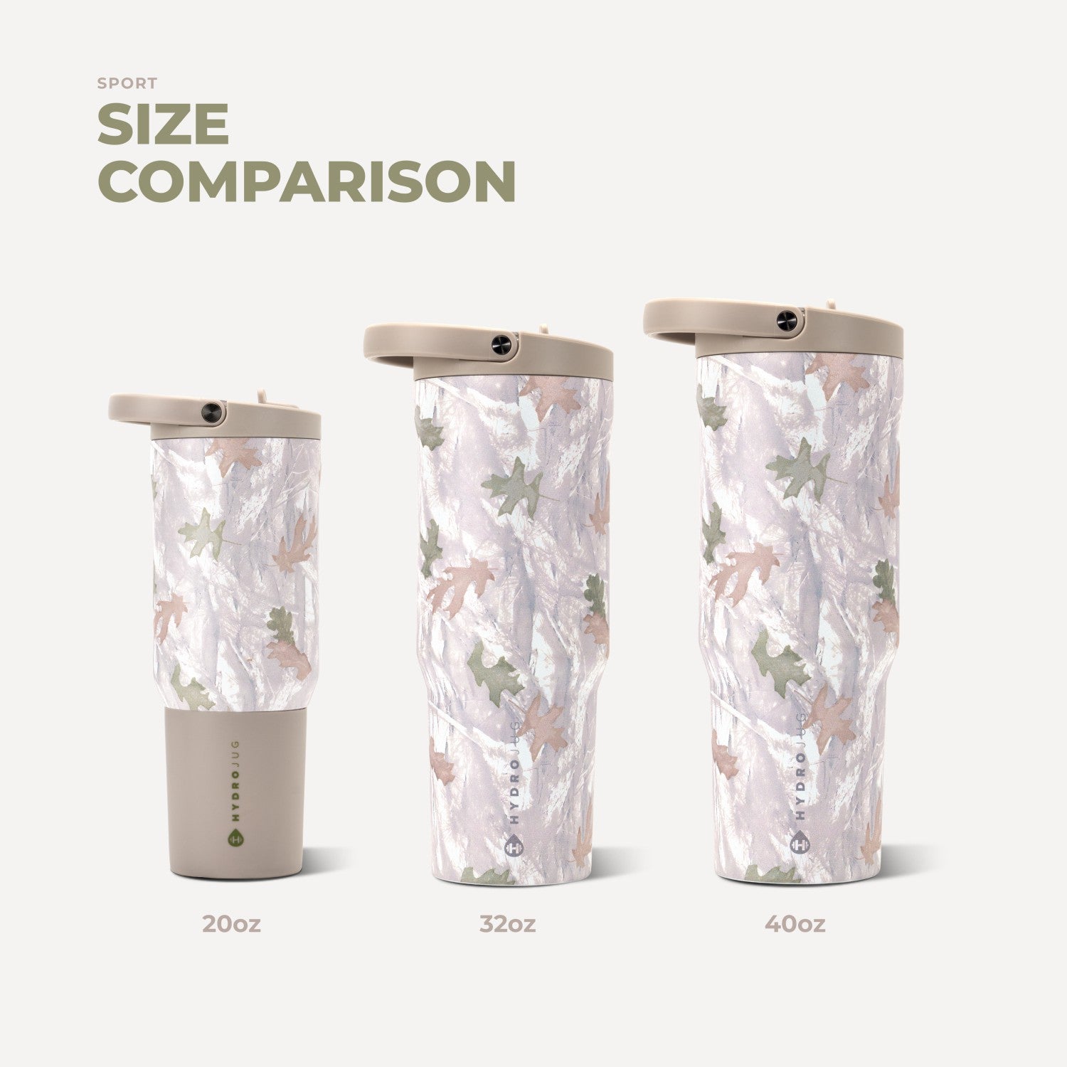 HydroJug | Sport 32oz - Leakproof Insulated Water Bottle, Workout & Hike – Camo