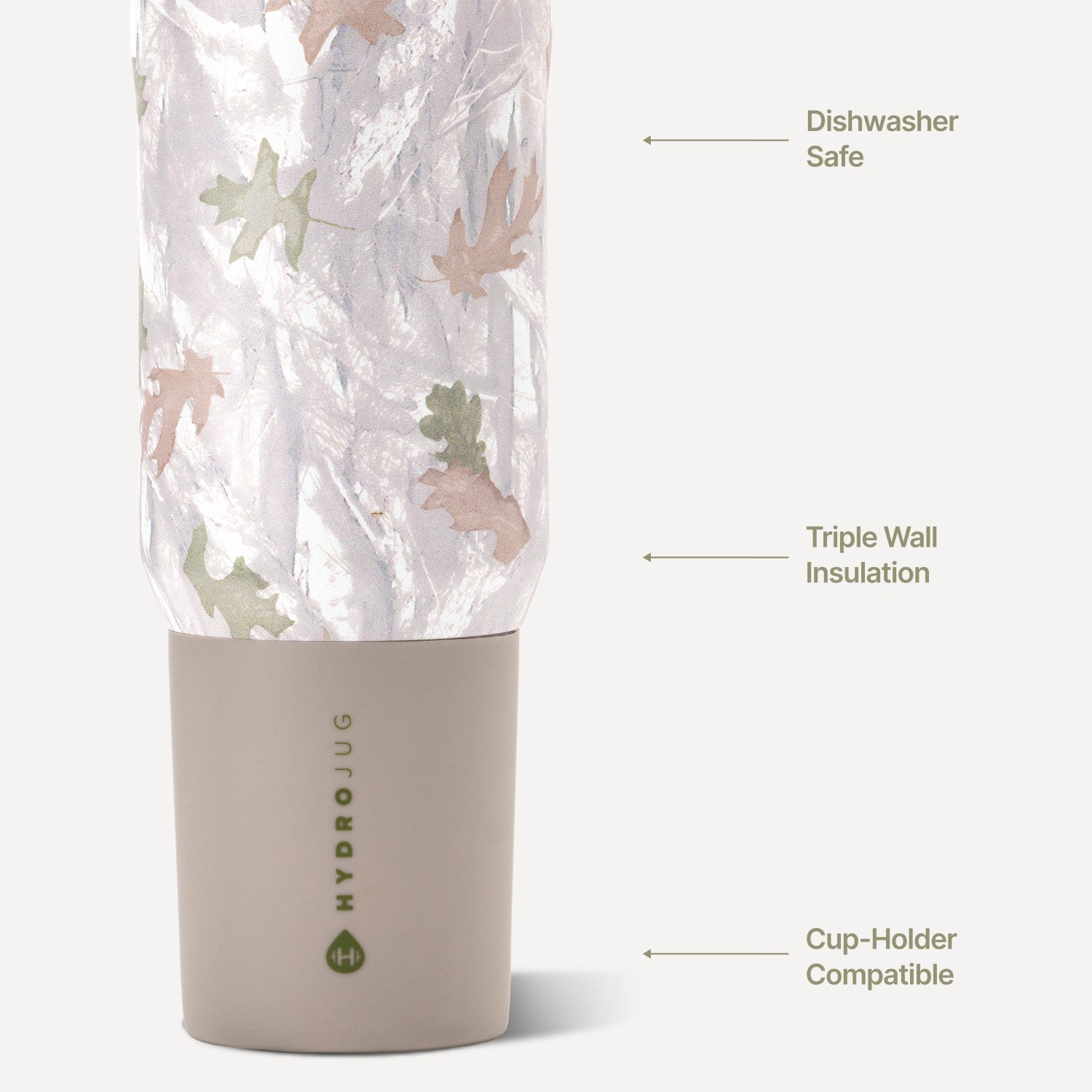 HydroJug | Sport 20oz - Kids Insulated Water Bottle, Leakproof Flip Straw – Camo