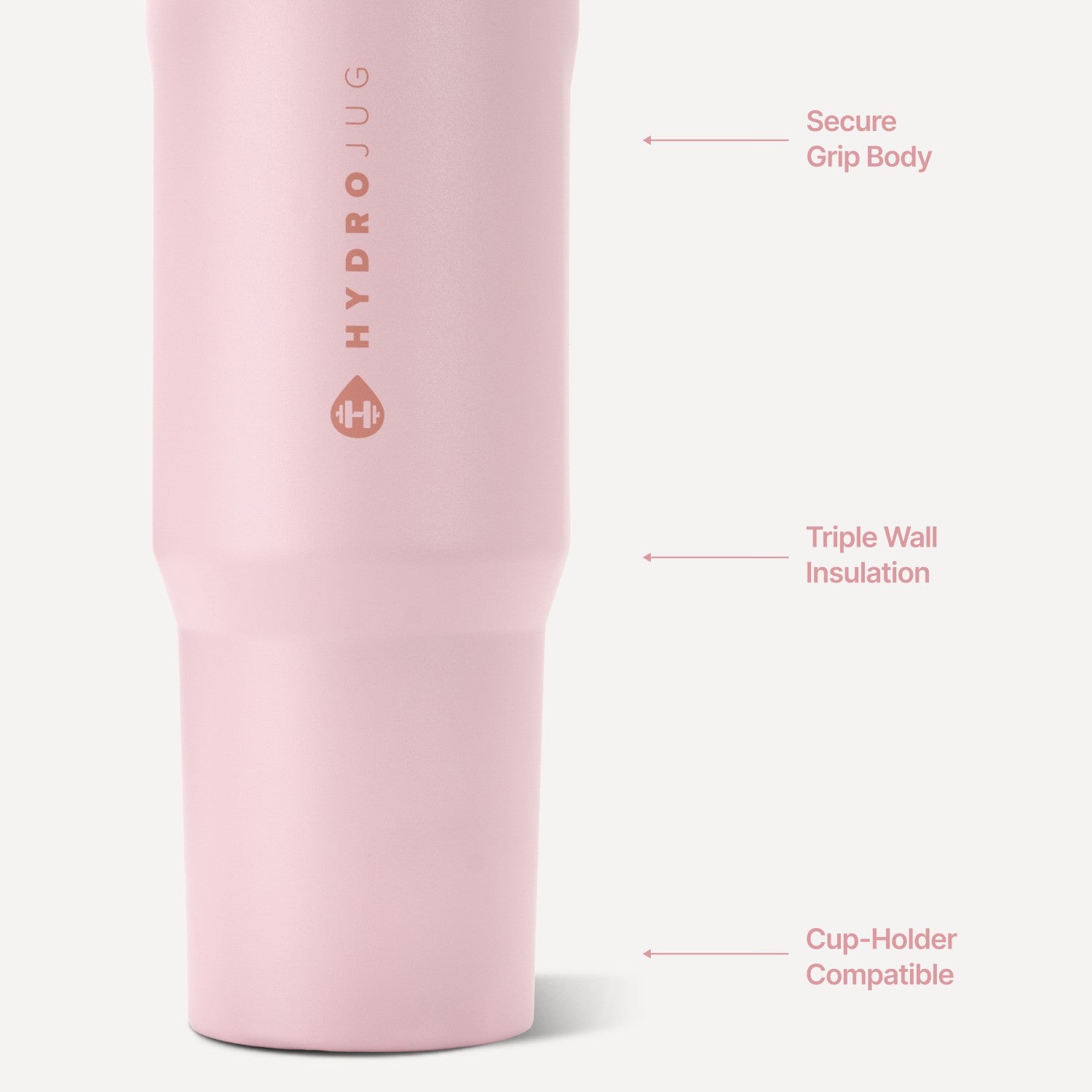 HydroJug | Sport 40oz - Large Leakproof Insulated Water Bottle – Pink Sand