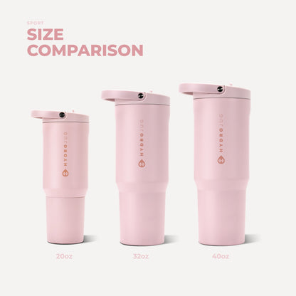HydroJug | Sport 40oz - Large Leakproof Insulated Water Bottle – Pink Sand