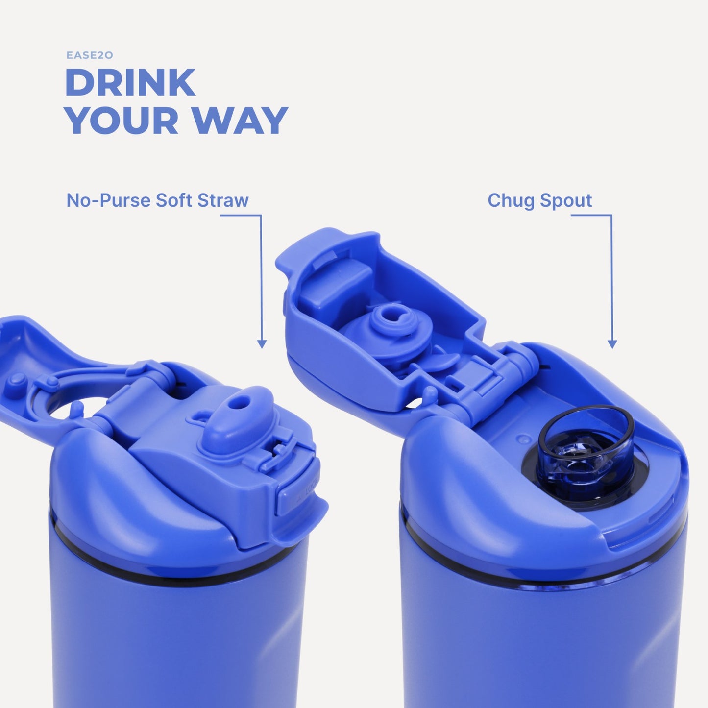 HydroJug | Ease2o 32oz - Compact Water Bottle with Straw & Chug Spout – Berry Pop