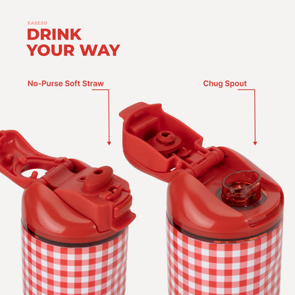 HydroJug | Ease2o 24oz - 2-in-1 Water Bottle with Soft Straw & Chug Spout – Summer Picnic