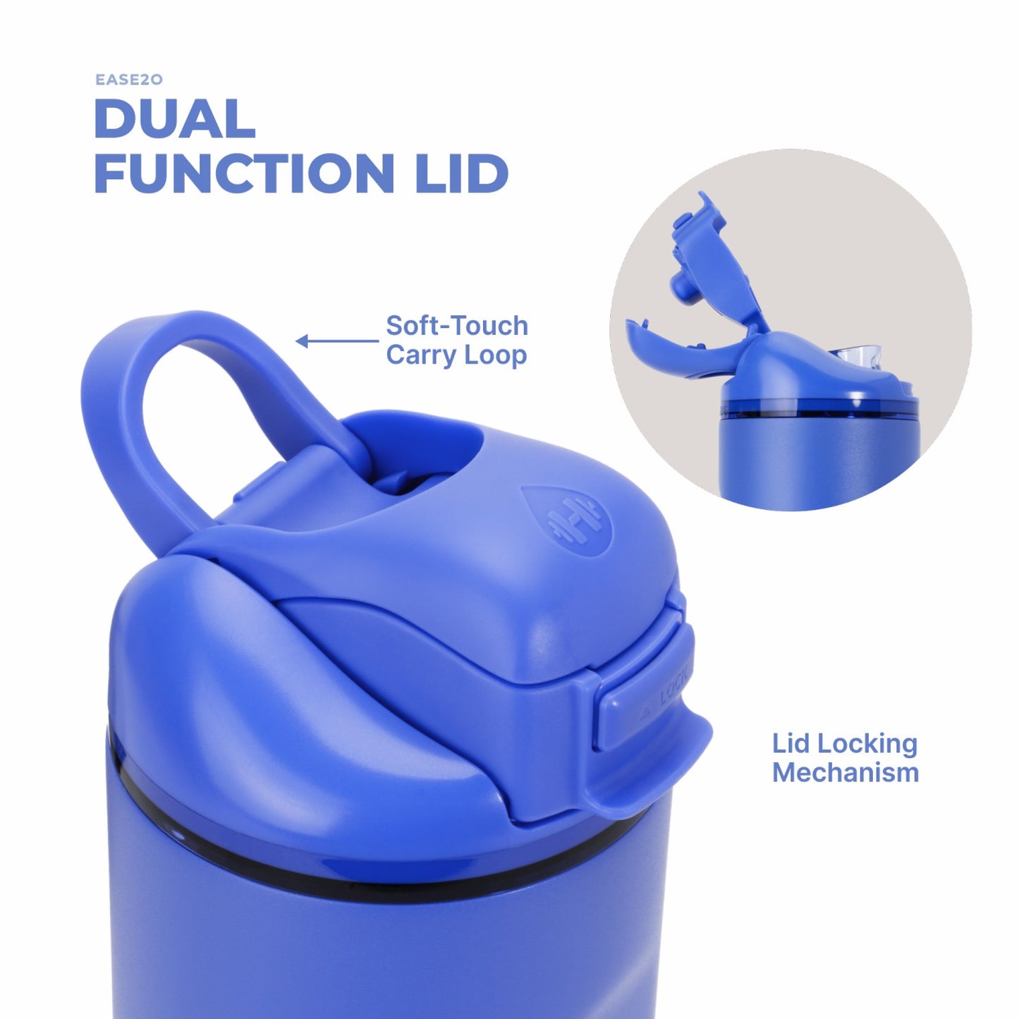 HydroJug | Ease2o 24oz - 2-in-1 Water Bottle with Soft Straw & Chug Spout – Berry Pop