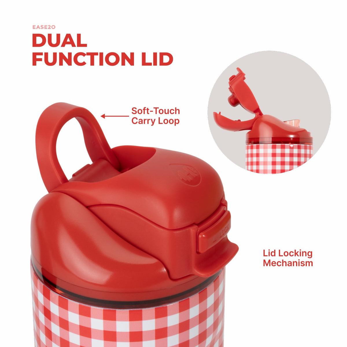 HydroJug | Ease2o 14oz - Leakproof 2-in-1 Kids Water Bottle with Straw & Chug Spout – Summer Picnic