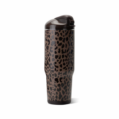 HydroJug | Ease2o 40oz - Dual-Function Water Bottle with Straw & Chug Spout – Brown Leopard