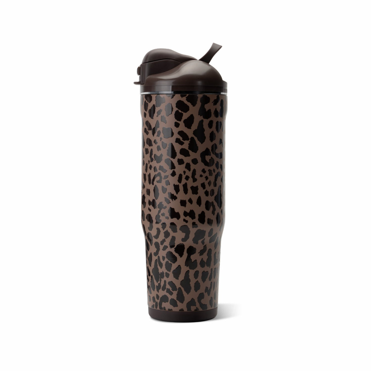 HydroJug | Ease2o 32oz - Compact Water Bottle with Straw & Chug Spout – Brown Leopard