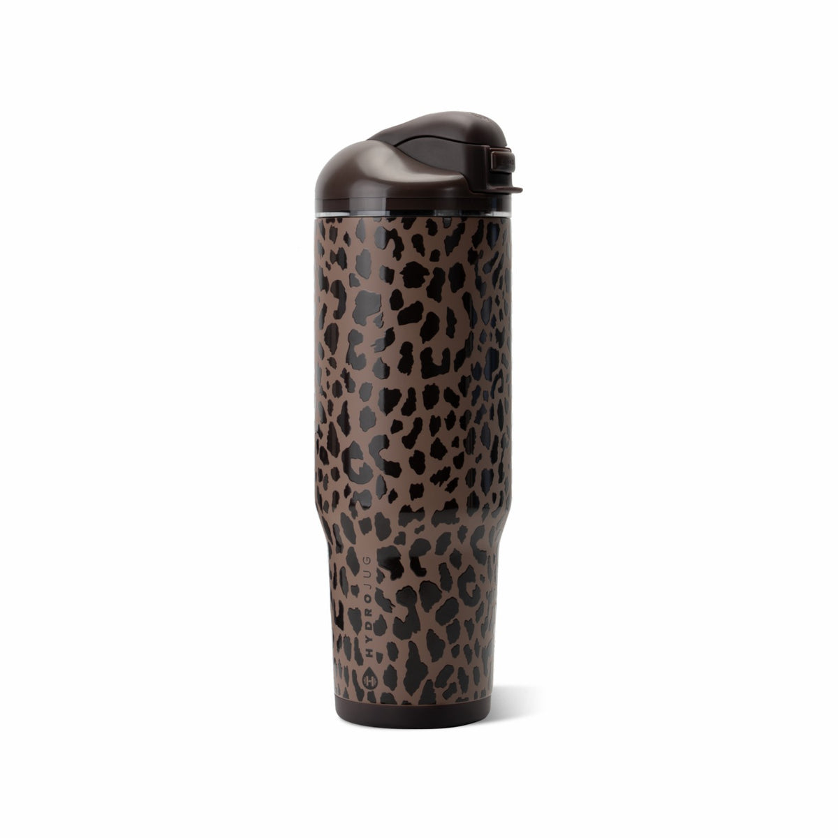 HydroJug | Ease2o 32oz - Compact Water Bottle with Straw & Chug Spout – Brown Leopard