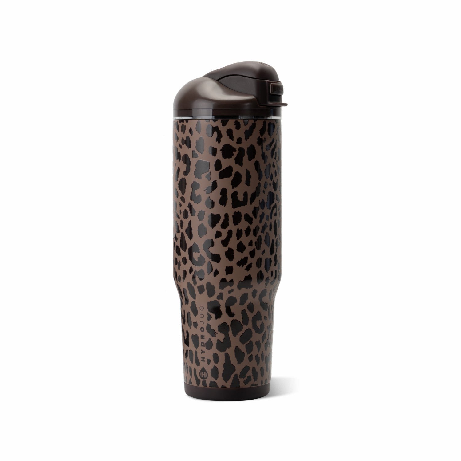 HydroJug | Ease2o 32oz - Compact Water Bottle with Straw & Chug Spout – Brown Leopard