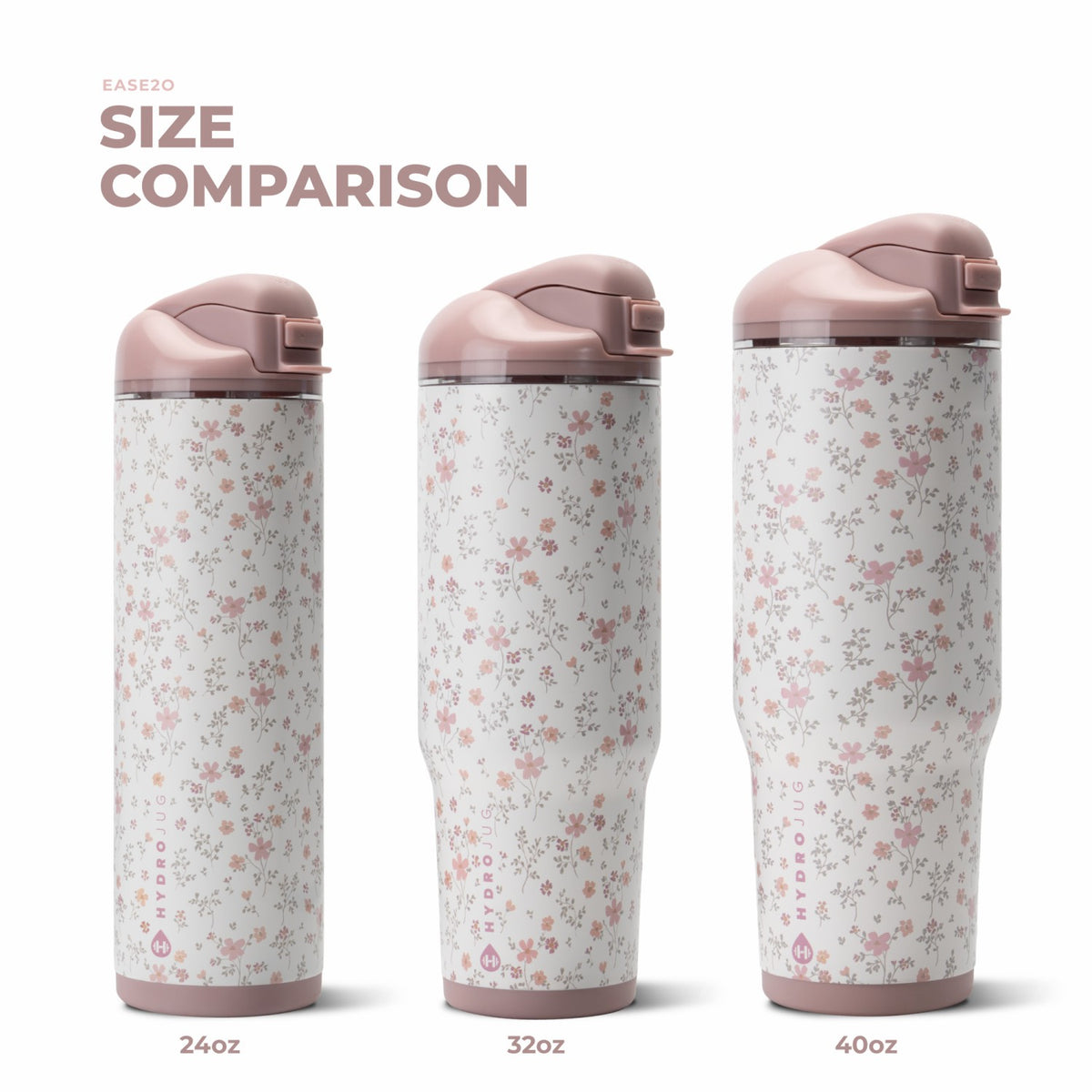 HydroJug | Ease2o 40oz - Dual-Function Water Bottle with Straw & Chug Spout – Magnolia
