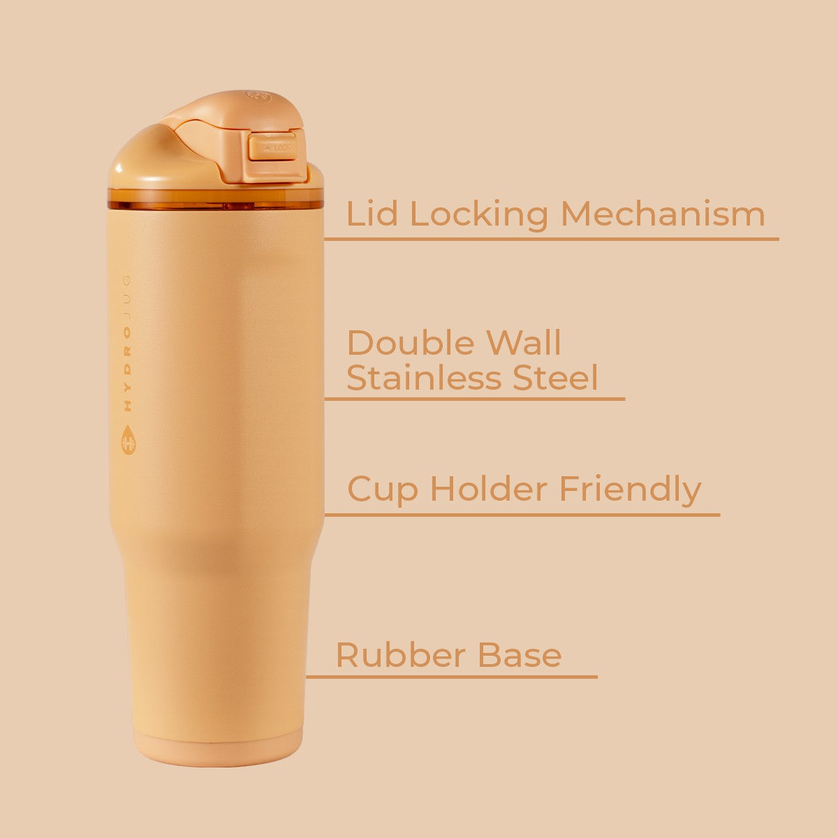 HydroJug | Ease2o 32oz - Compact Water Bottle with Straw & Chug Spout – Marigold