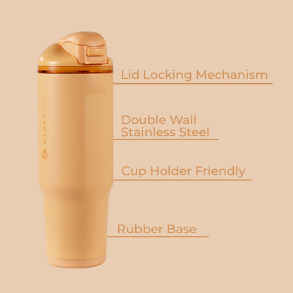 HydroJug | Ease2o 32oz - Compact Water Bottle with Straw & Chug Spout – Marigold