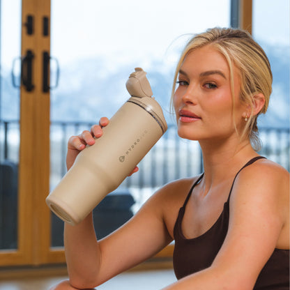HydroJug | Ease2o 40oz - Dual-Function Water Bottle with Straw & Chug Spout – Dune