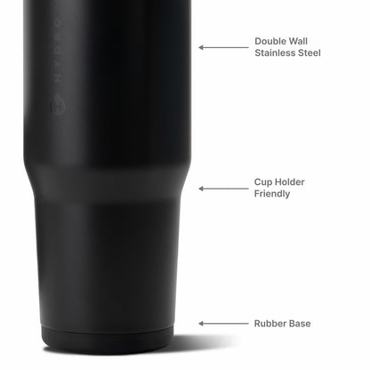 HydroJug | Ease2o 40oz - Dual-Function Water Bottle with Straw & Chug Spout – Black