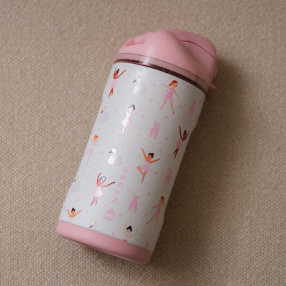 HydroJug | Ease2o 14oz - Leakproof 2-in-1 Kids Water Bottle with Straw & Chug Spout – Ballerina