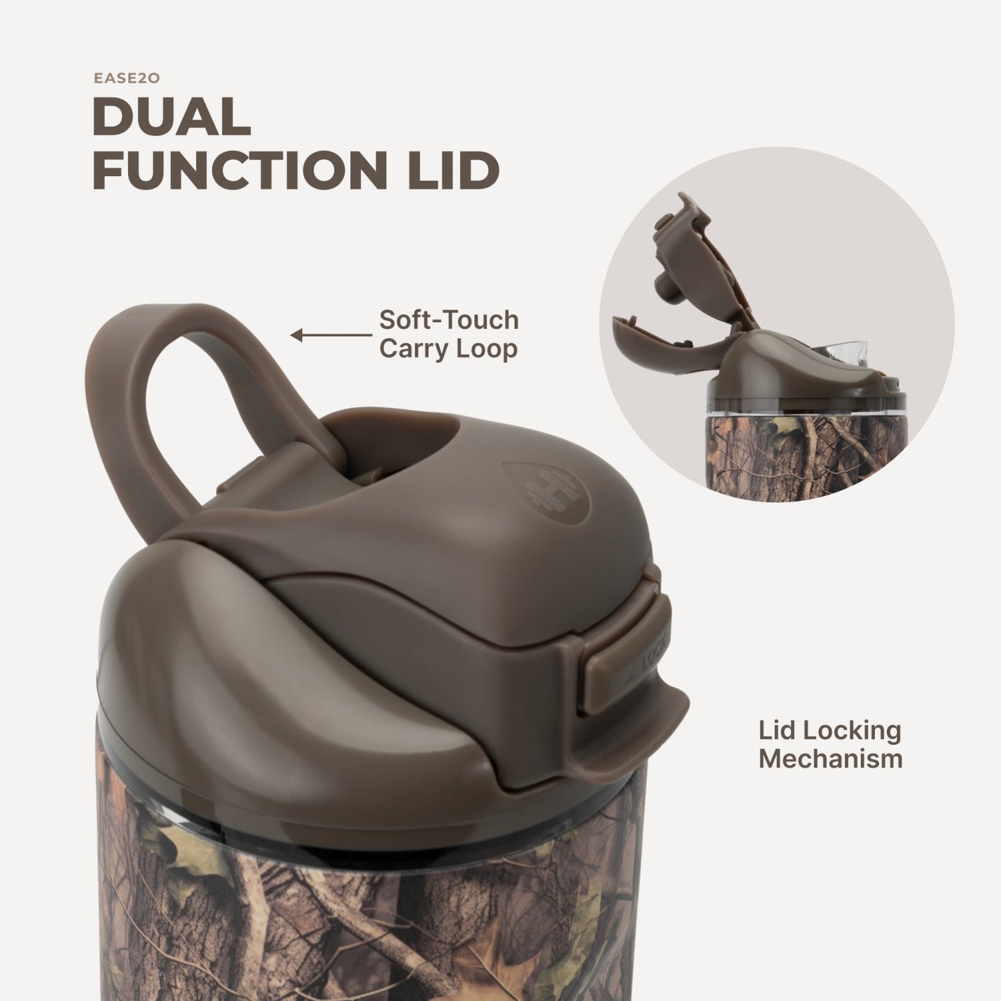 HydroJug | Ease2o 40oz - Dual-Function Water Bottle with Straw & Chug Spout – Woodland