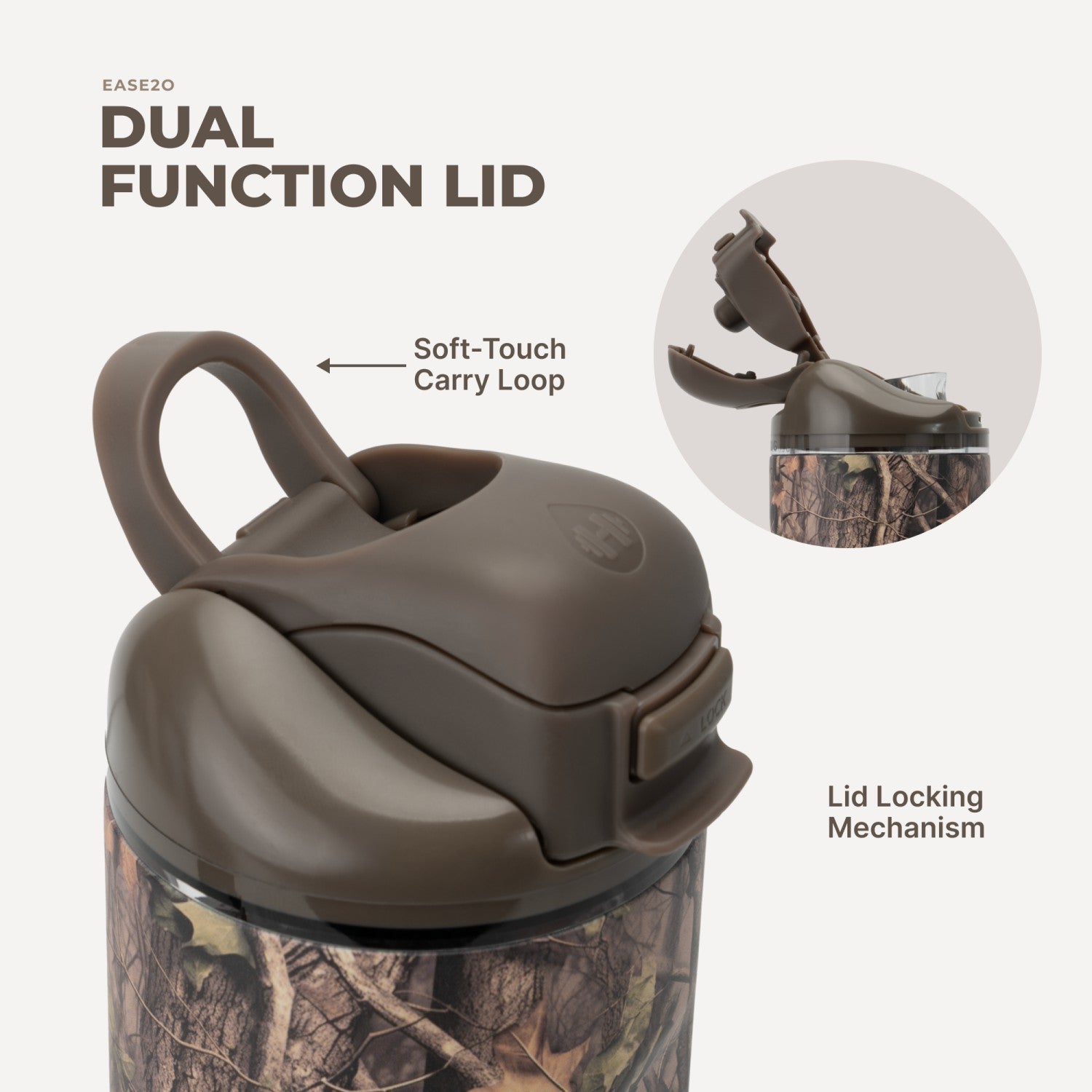 HydroJug | Ease2o 40oz - Dual-Function Water Bottle with Straw & Chug Spout – Woodland