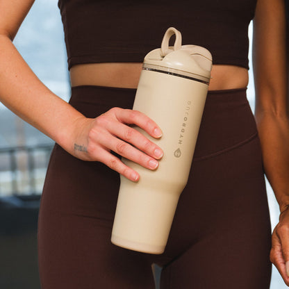 HydroJug | Ease2o 32oz - Compact Water Bottle with Straw & Chug Spout – Dune