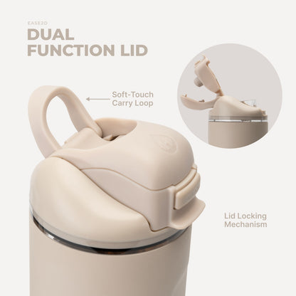 HydroJug | Ease2o 32oz - Compact Water Bottle with Straw & Chug Spout – Dune