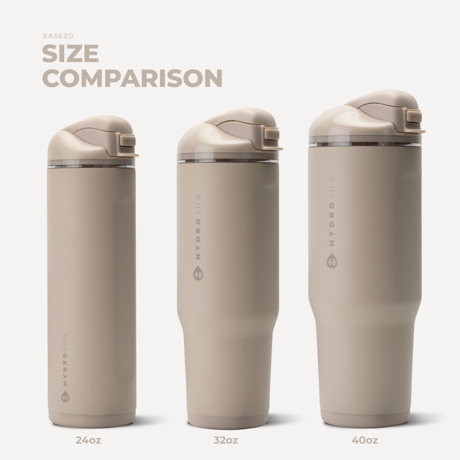 HydroJug | Ease2o 32oz - Compact Water Bottle with Straw & Chug Spout – Dune