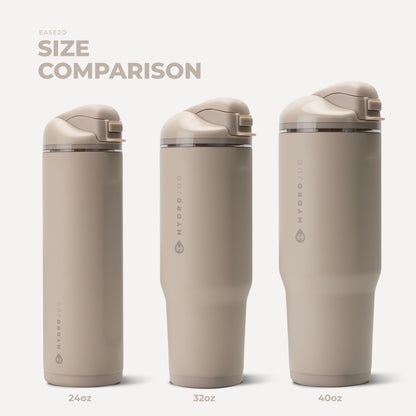 HydroJug | Ease2o 32oz - Compact Water Bottle with Straw & Chug Spout – Dune