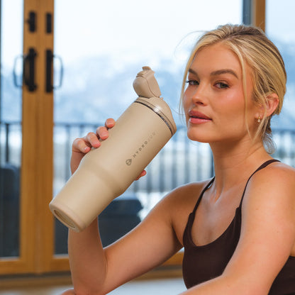 HydroJug | Ease2o 32oz - Compact Water Bottle with Straw & Chug Spout – Dune