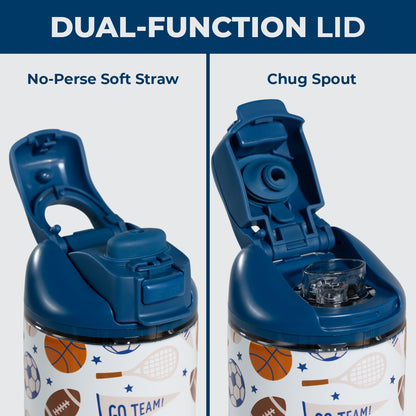 HydroJug | Ease2o 14oz - Leakproof 2-in-1 Kids Water Bottle with Straw & Chug Spout – All Stars