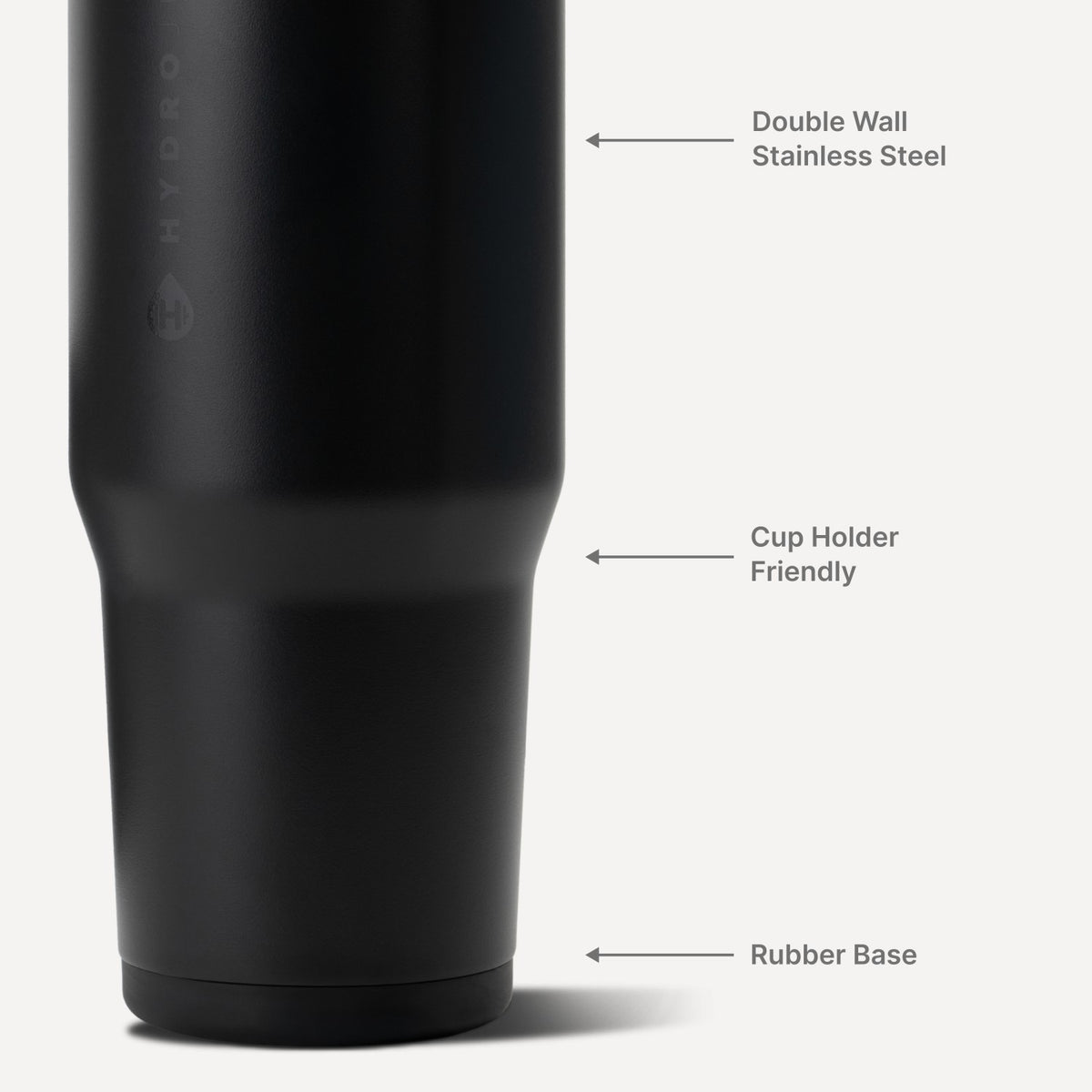 HydroJug | Ease2o 32oz - Compact Water Bottle with Straw & Chug Spout – Black