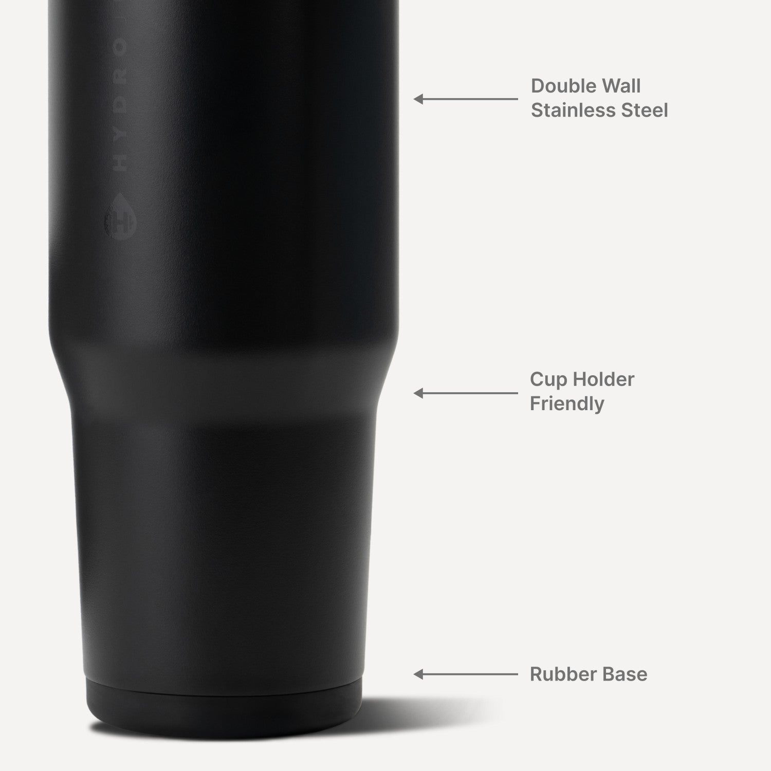 HydroJug | Ease2o 32oz - Compact Water Bottle with Straw & Chug Spout – Black