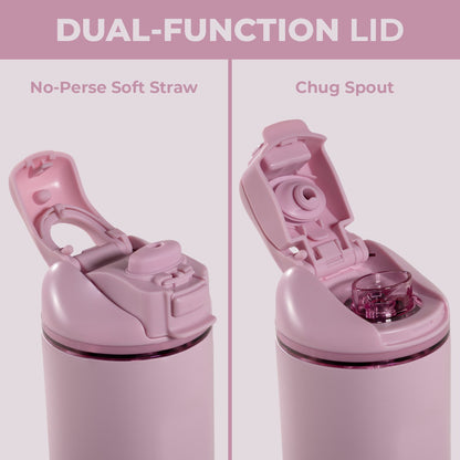 HydroJug | Ease2o 24oz - 2-in-1 Water Bottle with Soft Straw & Chug Spout – Sweet Pea