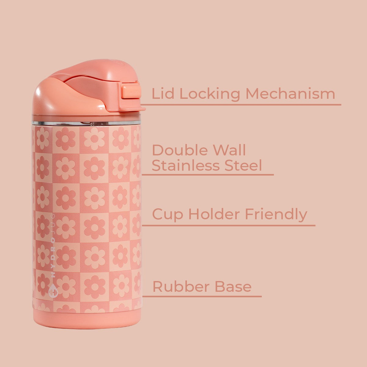 HydroJug | Ease2o 14oz - Leakproof 2-in-1 Kids Water Bottle, Straw & Chug Spout – Daisy Checkers