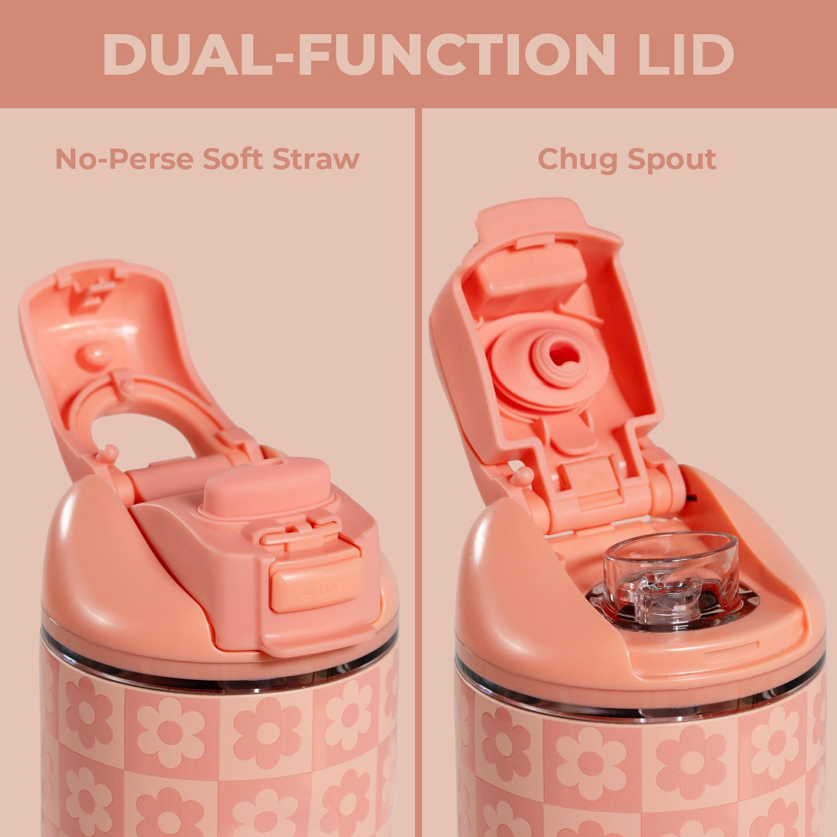 HydroJug | Ease2o 14oz - Leakproof 2-in-1 Kids Water Bottle, Straw & Chug Spout – Daisy Checkers