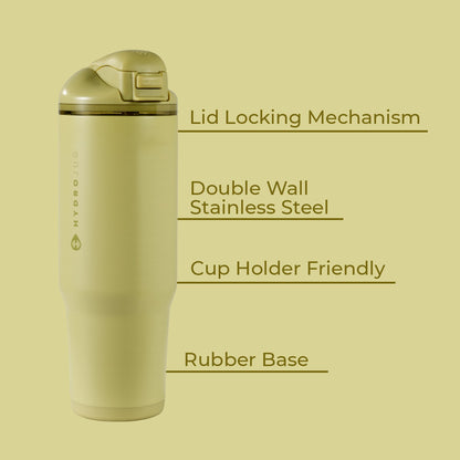 HydroJug | Ease2o 32oz - Compact Water Bottle with Straw & Chug Spout – Olive